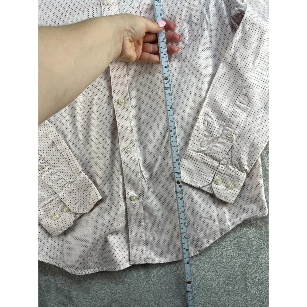 Banana Republic Shirt Men's L Non-Iron Untucked Fit Pink Floral Button-Up